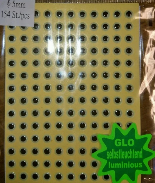 Stick On Eyes GLOW! (154 Stk)