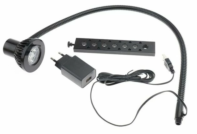 Fly Tying Daylight Lamp - Tool Rack With USB And Alu Holder